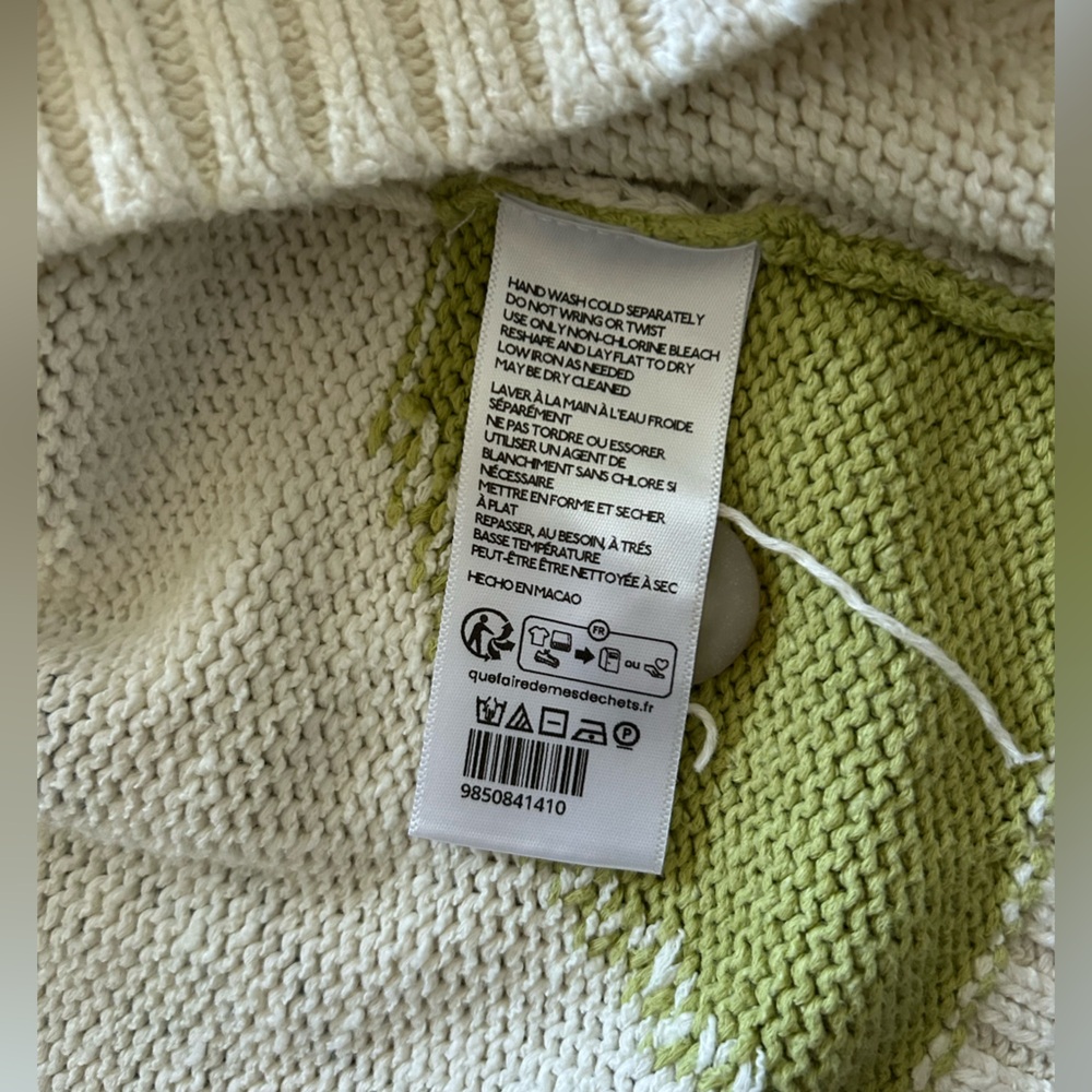 Anthropologie Pilcro Icon Graphic Cardigan Sweater multicolor print size S - Picture 10 of 12